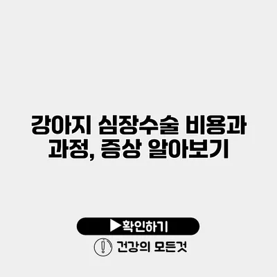 강아지 심장수술 비용과 과정, 증상 알아보기