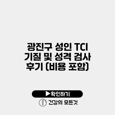 광진구 성인 TCI 기질 및 성격 검사 후기 (비용 포함)