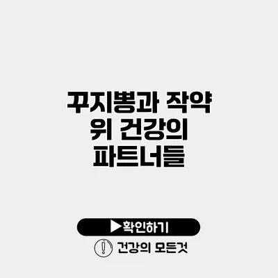 꾸지뽕과 작약 위 건강의 파트너들