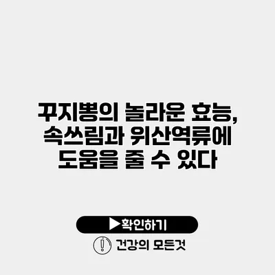 꾸지뽕의 놀라운 효능, 속쓰림과 위산역류에 도움을 줄 수 있다?