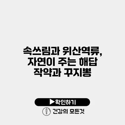 속쓰림과 위산역류, 자연이 주는 해답 작약과 꾸지뽕