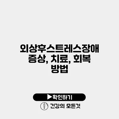 외상후스트레스장애 증상, 치료, 회복 방법