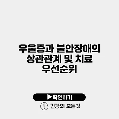 우울증과 불안장애의 상관관계 및 치료 우선순위