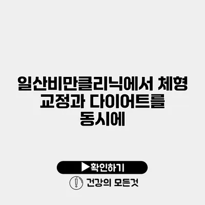 일산비만클리닉에서 체형 교정과 다이어트를 동시에