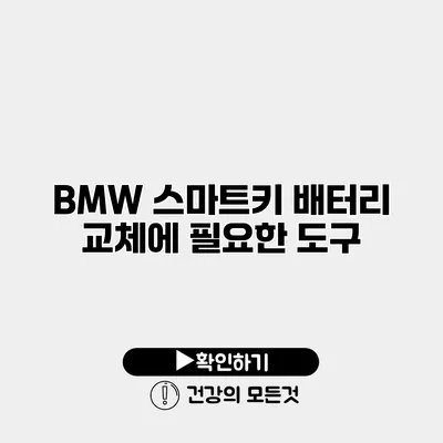 BMW 스마트키 배터리 교체에 필요한 도구