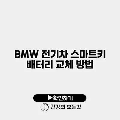 BMW 전기차 스마트키 배터리 교체 방법