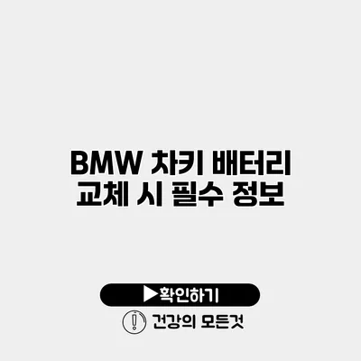 BMW 차키 배터리 교체 시 필수 정보