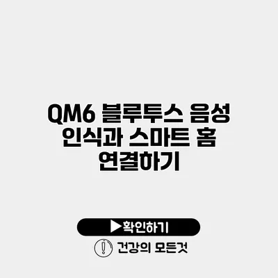 QM6 블루투스 음성 인식과 스마트 홈 연결하기