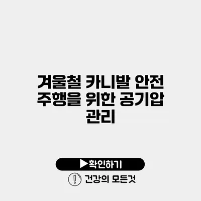 겨울철 카니발 안전 주행을 위한 공기압 관리