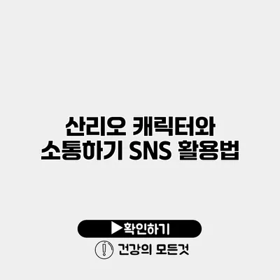 산리오 캐릭터와 소통하기 SNS 활용법