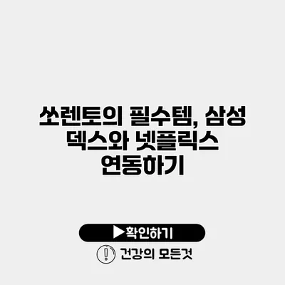 쏘렌토의 필수템, 삼성 덱스와 넷플릭스 연동하기