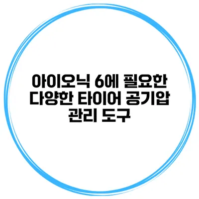 아이오닉 6에 필요한 다양한 타이어 공기압 관리 도구