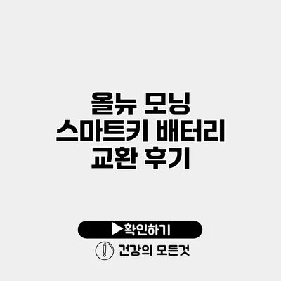 올뉴 모닝 스마트키 배터리 교환 후기