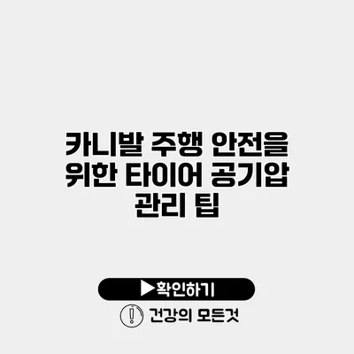 카니발 주행 안전을 위한 타이어 공기압 관리 팁