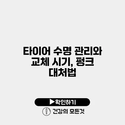 타이어 수명 관리와 교체 시기, 펑크 대처법